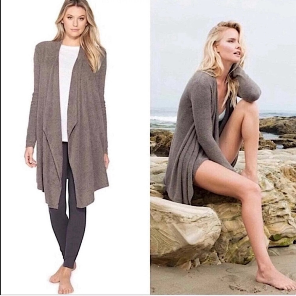 Barefoot Dreams Cardigan 436 Open Front Size S/M Spring Layer Travel
